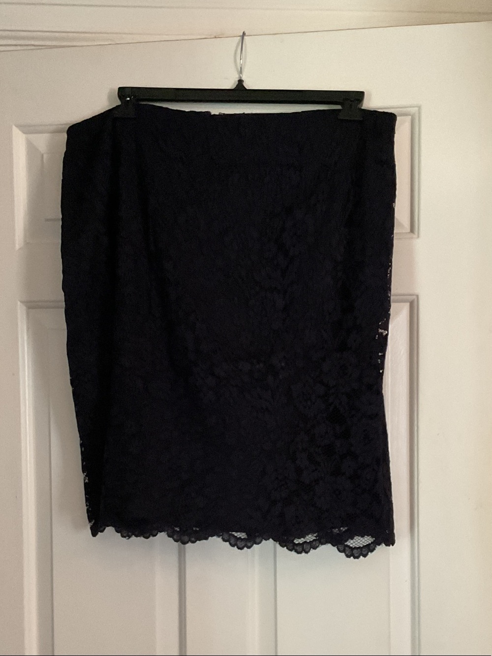 Talbots Navy Lace Pencil Skirt